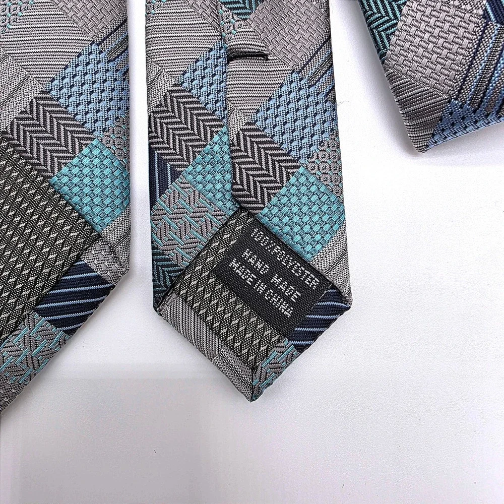 Alexander‎ Julian Colours Mens Geometric Pattern Polyester Tie